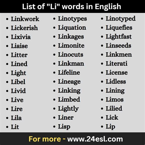 words that begin with li|5 letter words with li.